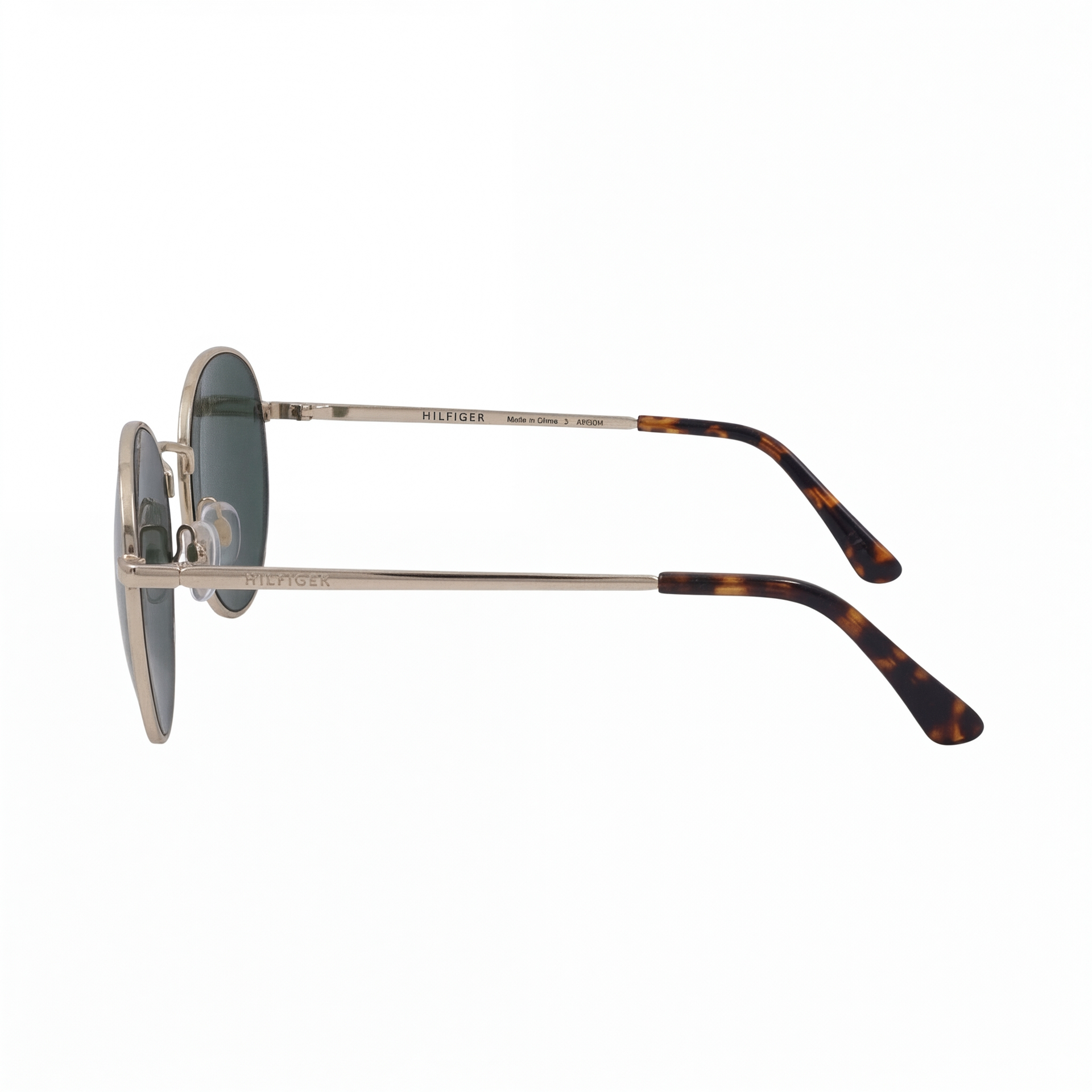 Gafas de Sol Tommy Hilfiger Polarizados X62206 Outlook Round Dorado Lentes Verdes 51mm 3