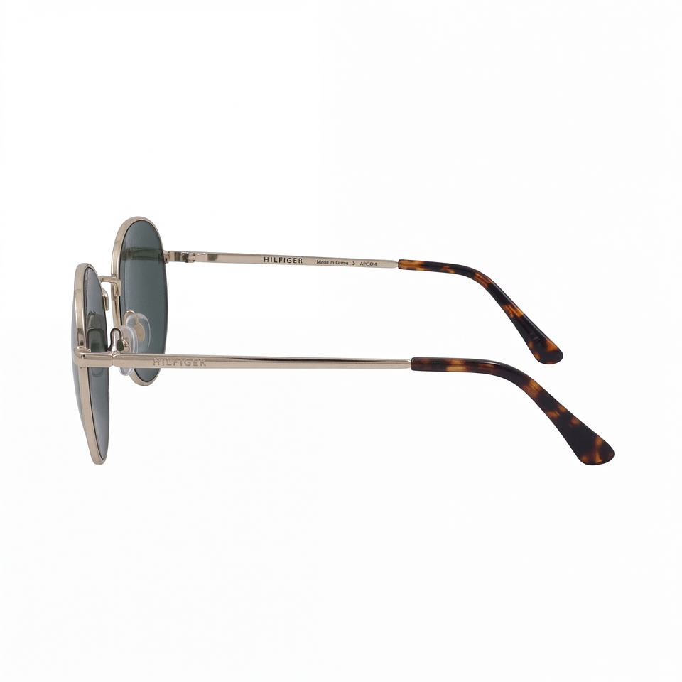 Gafas de Sol Tommy Hilfiger Polarizados X62206 Outlook Round Dorado Lentes Verdes 51mm 3