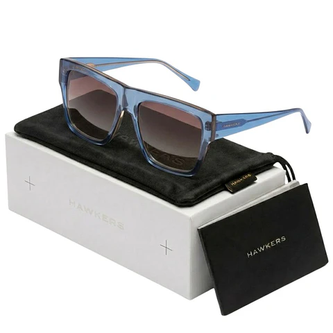 Gafas de Sol Hawkers DOUMU Azul Semitransparente Unisex Talla 57mm