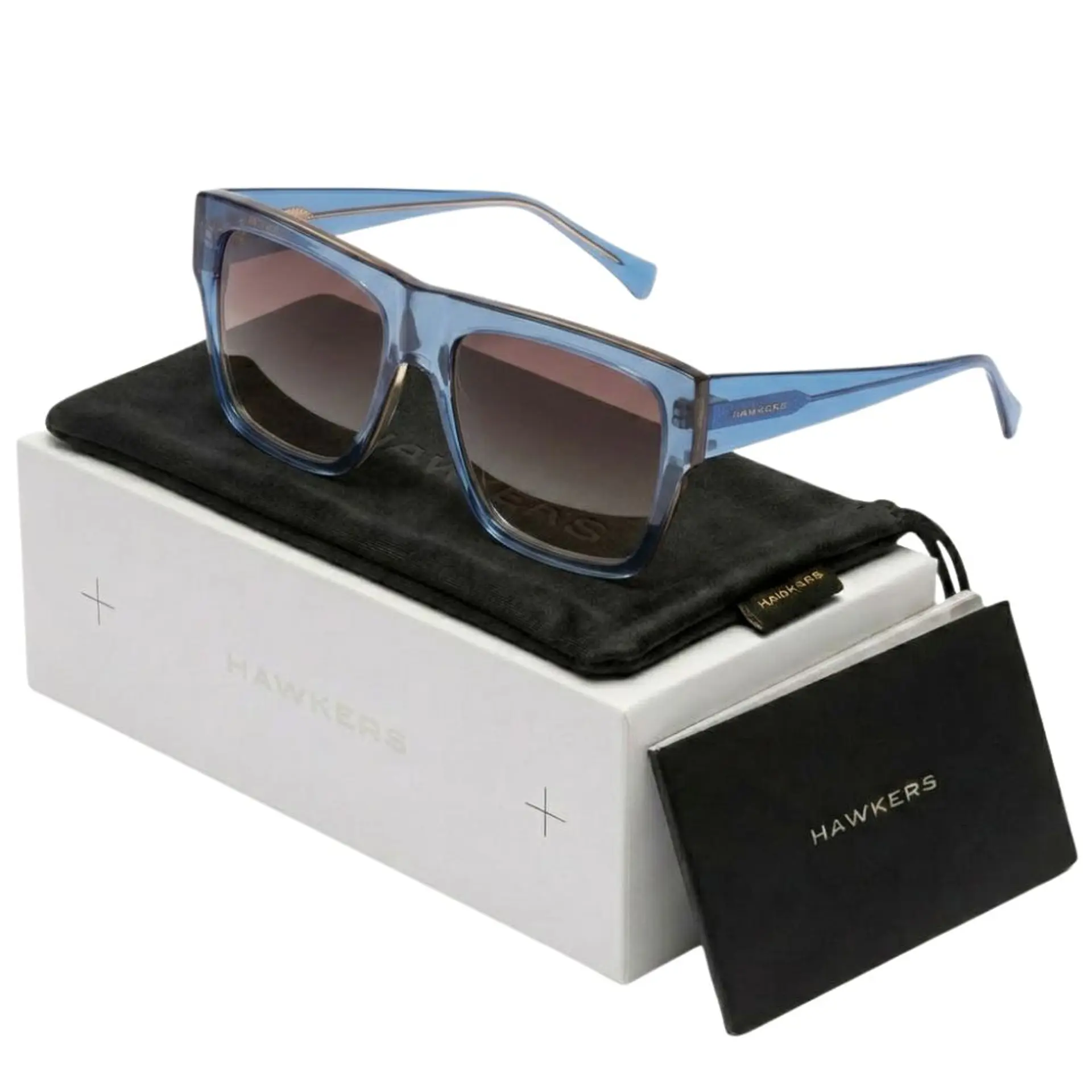 Gafas de Sol Hawkers DOUMU Azul Semitransparente Unisex Talla 57mm 1