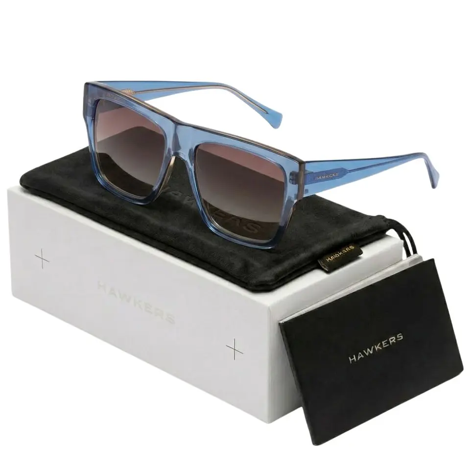 Gafas de Sol Hawkers DOUMU Azul Semitransparente Unisex Talla 57mm 1