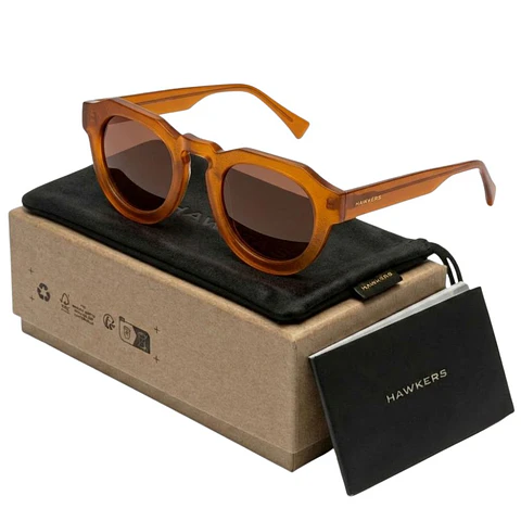 Gafas de Sol Hawkers WARWICK UPTOWN Marron Semitransparente Unisex Talla 47mm