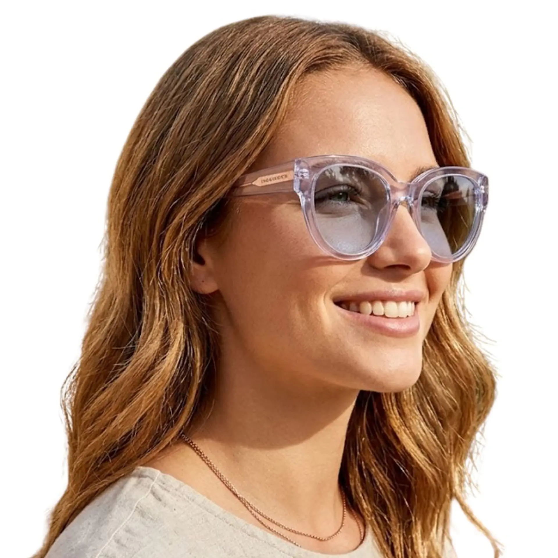 Gafas de Sol Hawkers LOIRA Celeste Transparente Mujer Talla 55mm 4