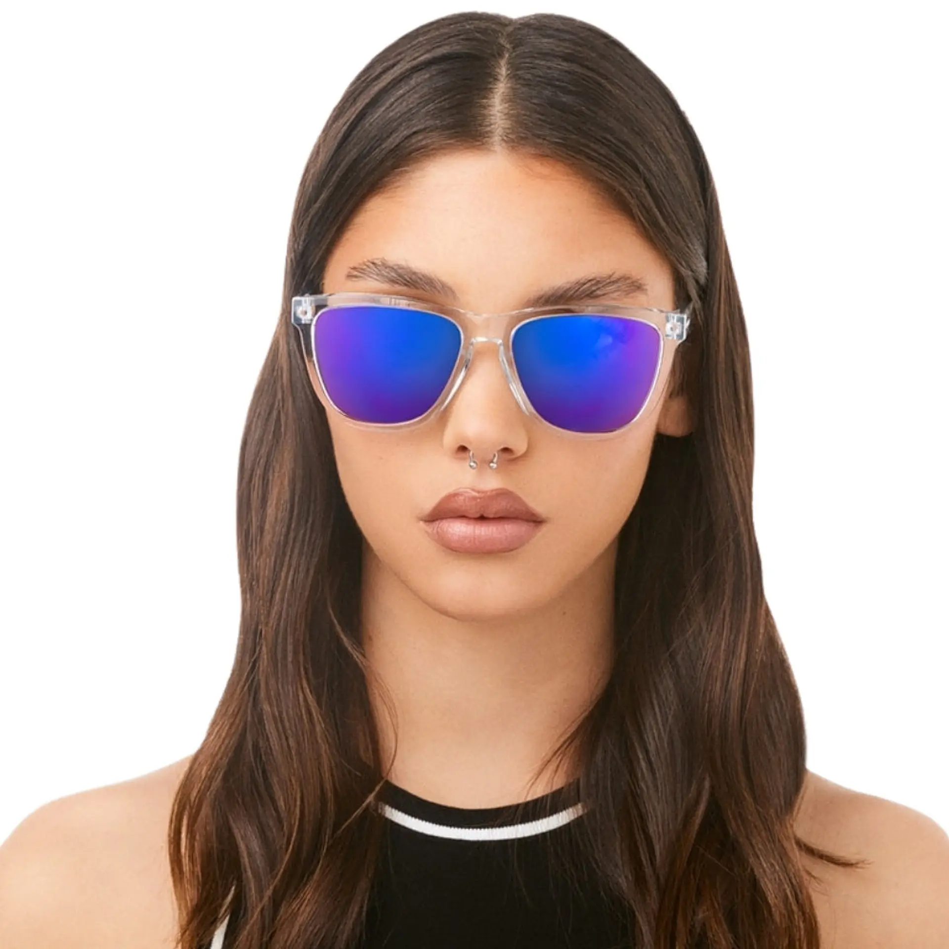 Gafas de Sol Hawkers ONE O18TR10 Transparente Azul Espejado Unisex Talla 54 mm 7