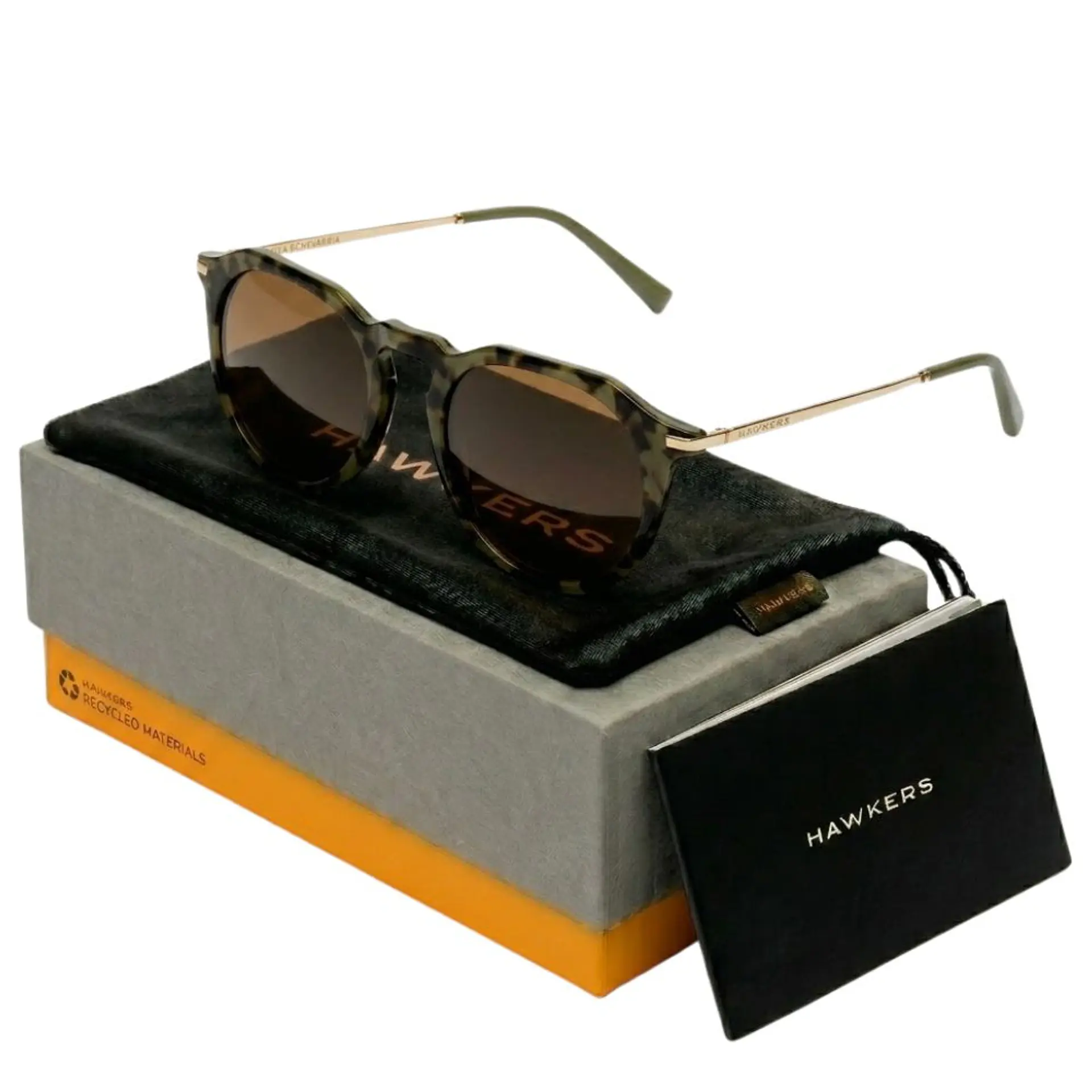 Gafas de Sol Hawkers WARWICK CROSSWALK Verde Habana Unisex Talla 52mm 1