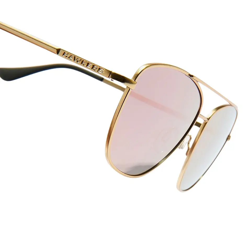 Gafas de Sol Polarizado Hawkers LAX Oro Rosa Espejado Unisex Talla 57mm 6