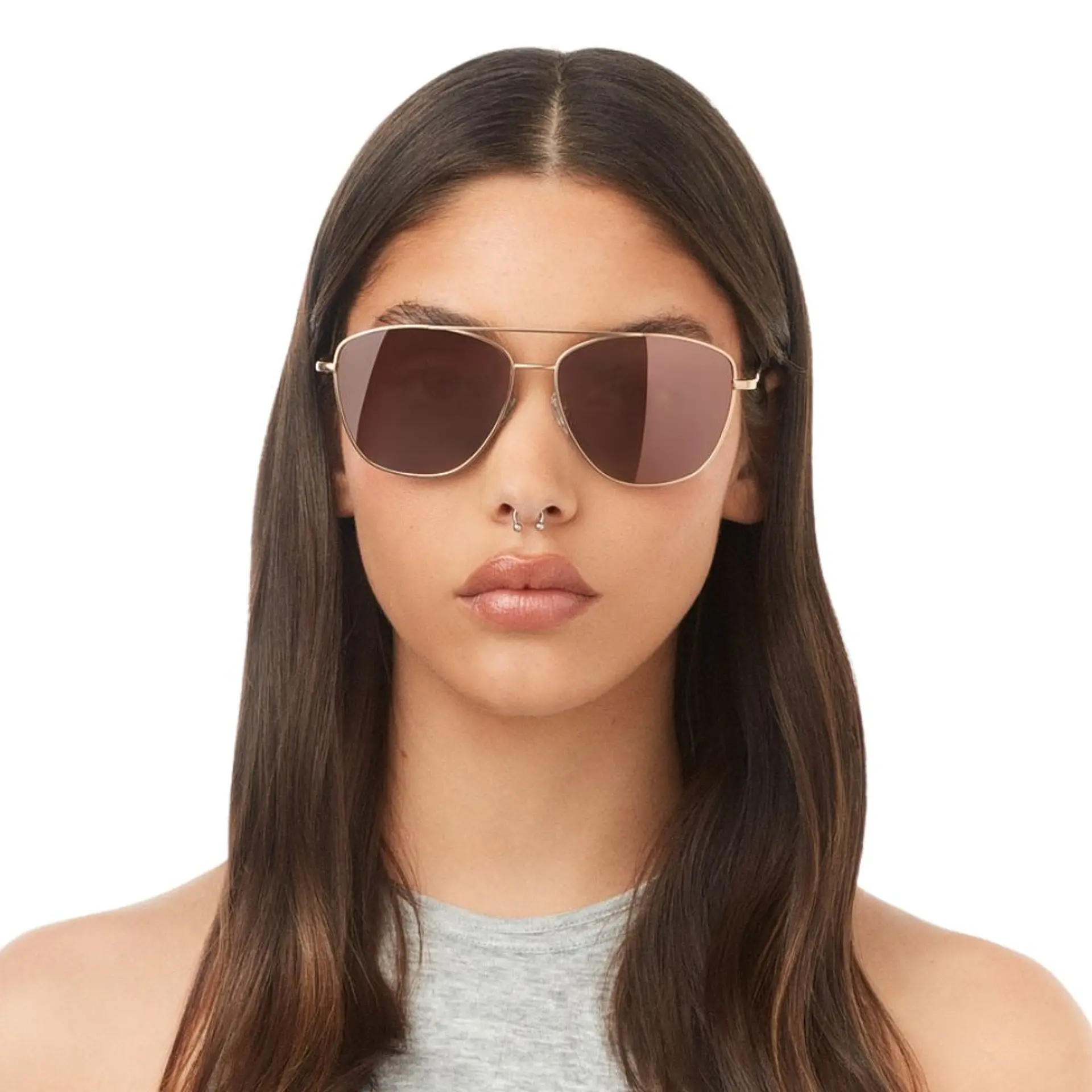 Gafas de Sol Polarizado Hawkers LAX Oro Rosa Espejado Unisex Talla 57mm 7