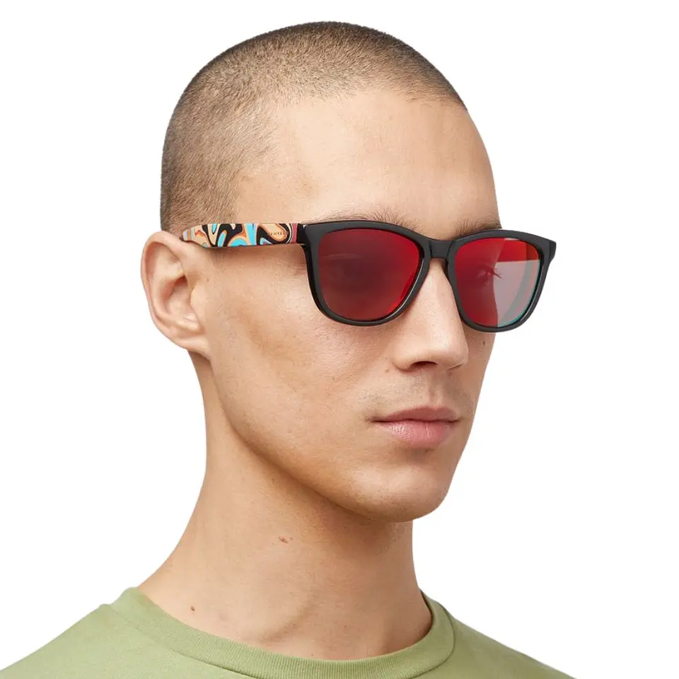 Gafas de Sol Polarizado Hawkers ONE Rojo Espaejado Estampado Unisex Talla 54mm 8