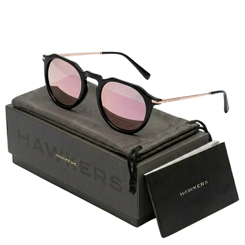 Gafas de Sol Polarizado Hawkers WARWICK CROSSWALK Oro Rosa Unisex Talla 52mm