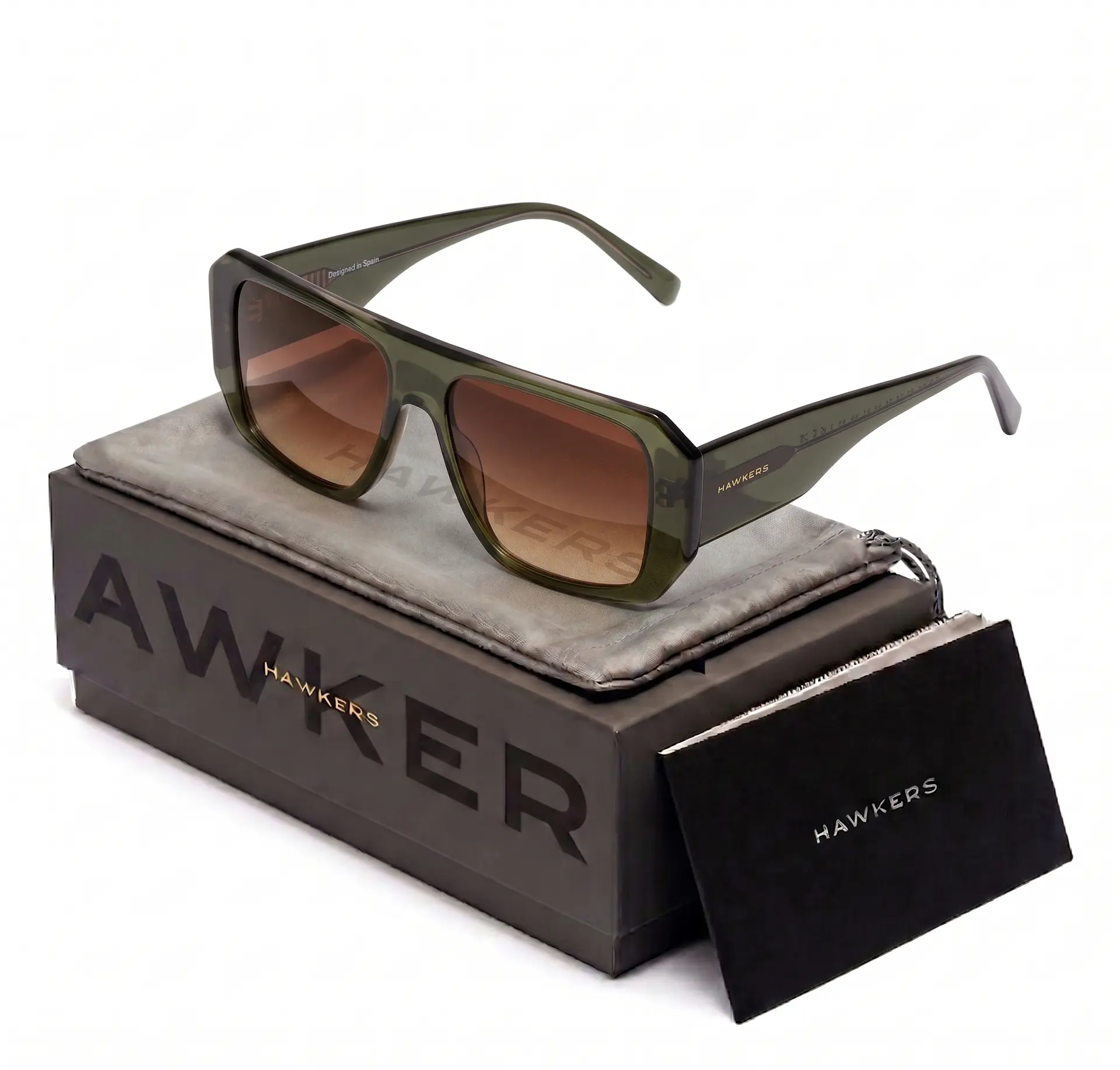 Gafas de Sol Hawkers Hell Color Verde Degrade Unisex Talla 56mm 1