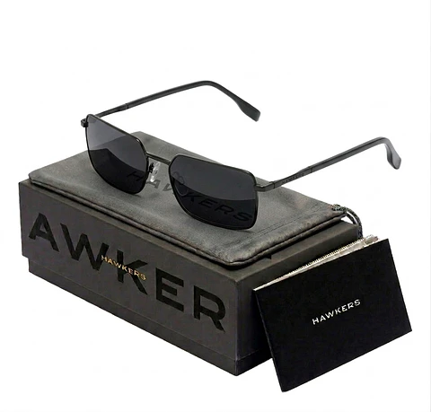 Gafas de Sol Hawkers Sour Rectangular Color Negro Unisex Talla 57mm