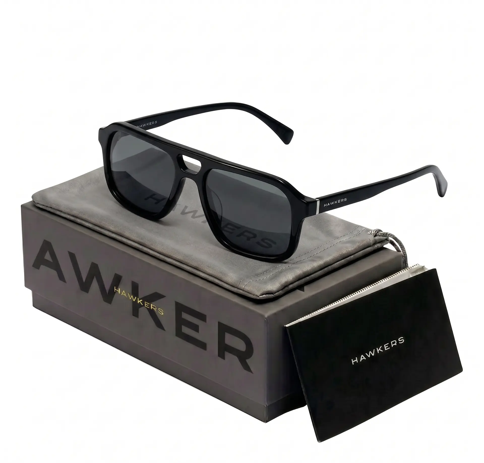 Gafas de Sol Polarizadas Hawkers Croupier Color Negro Unisex Talla 53mm 1