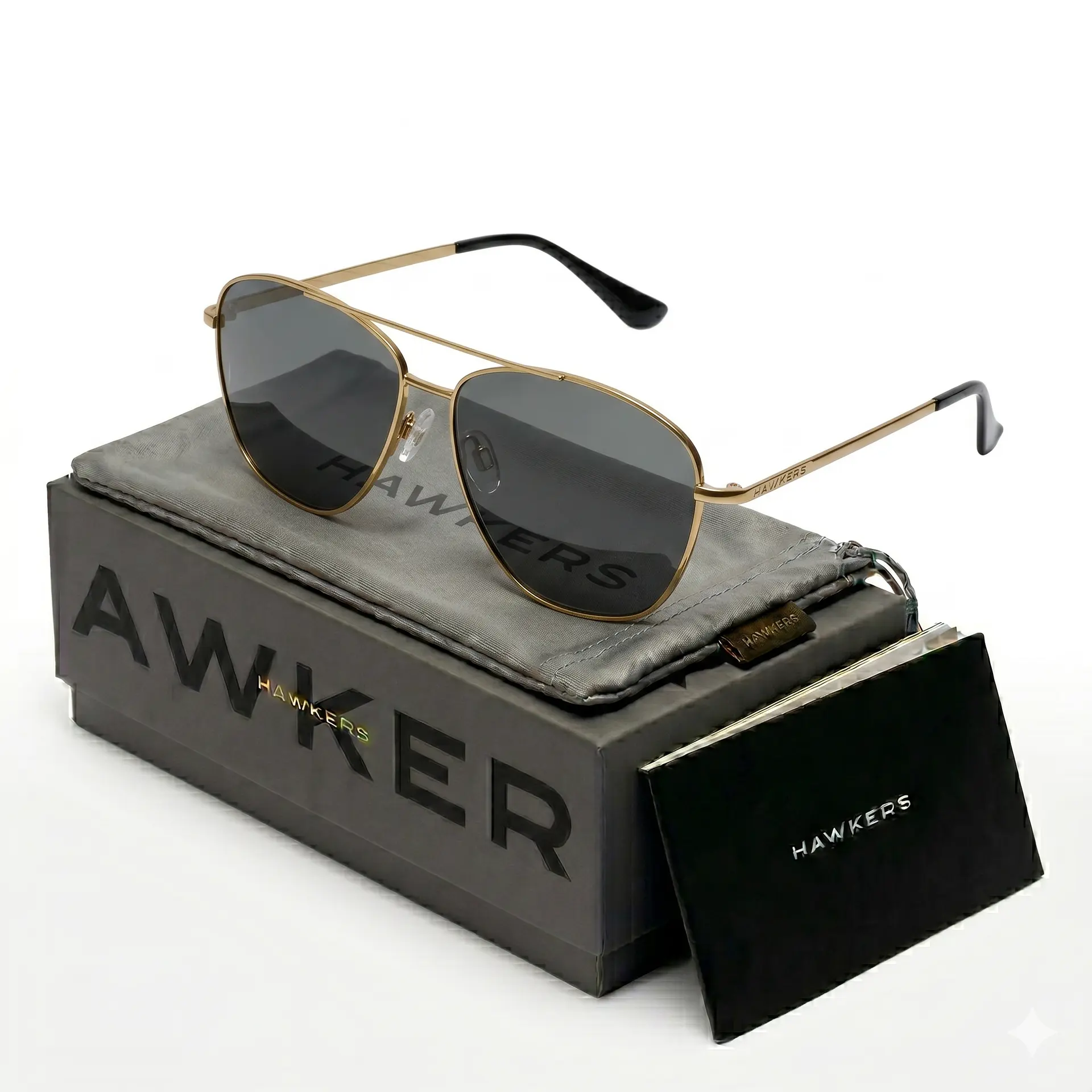 Gafas de Sol Polarizadas Hawkers Lax Color Dorado Matte Para Mujer Talla 57mm 1