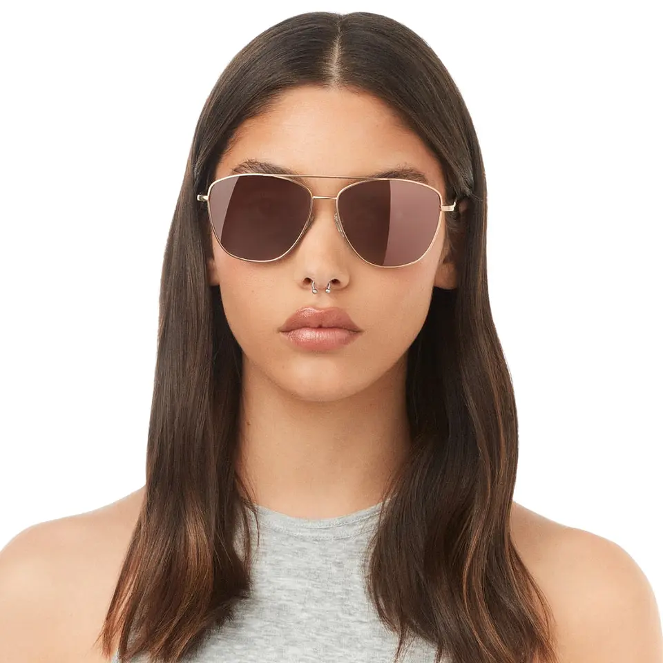 Gafas de Sol Polarizadas Hawkers Lax Espejadas Color Dorado Para Mujer Talla 57mm 7