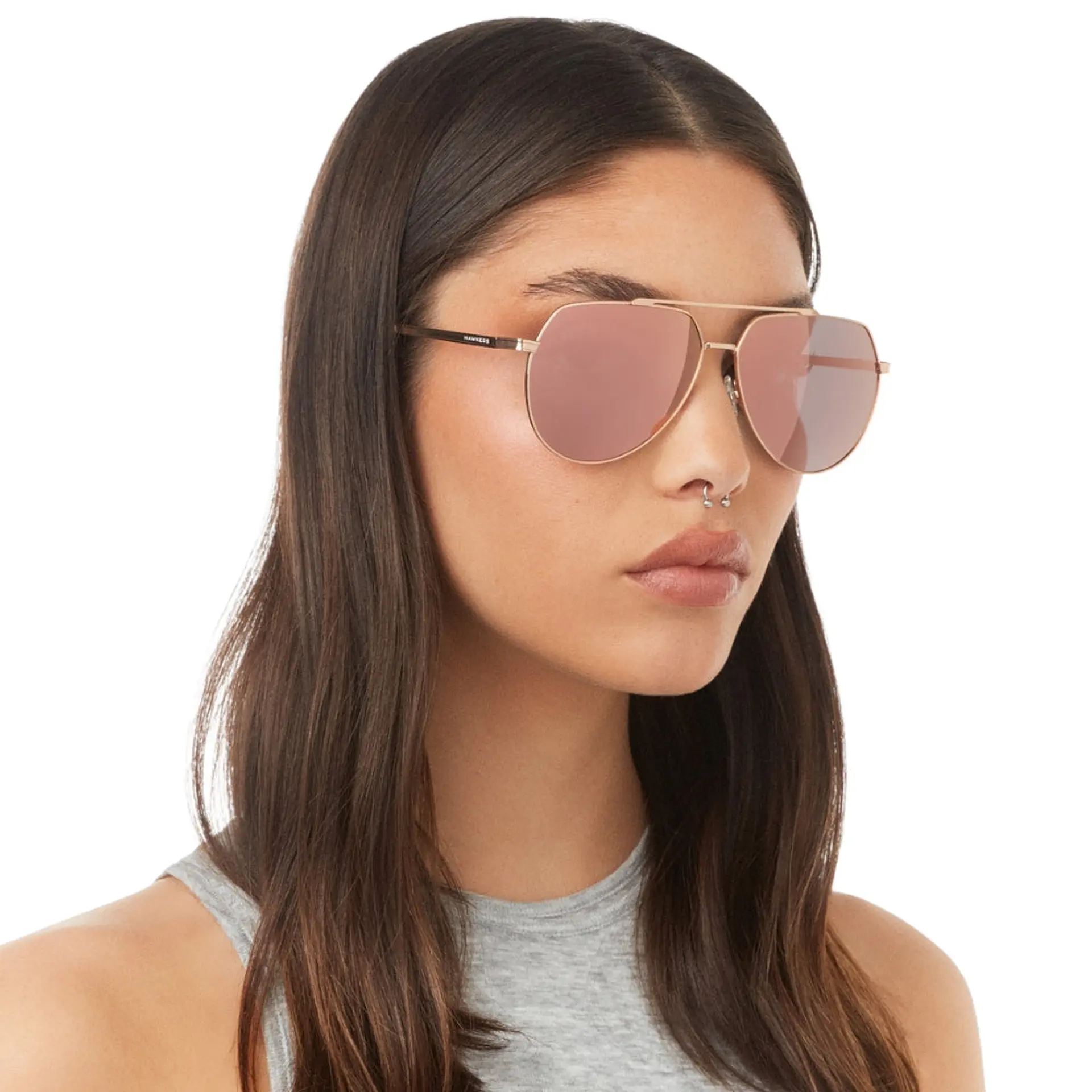 Gafas de Sol Polarizadas Hawkers Shadow Espejadas Color Rosado Para Mujer Talla 60mm 7