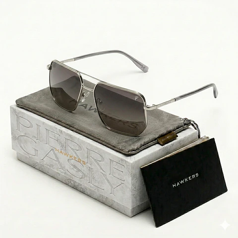 Gafas de Sol Hawkers Retro Racer Pitlane X Pierre Gasly Color Plateado Unisex Talla 57mm