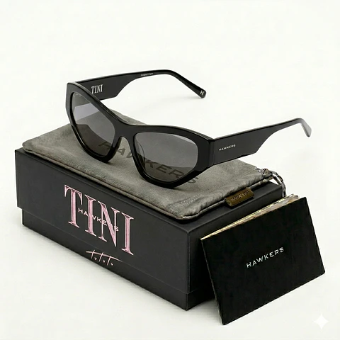 Gafas de Sol Hawkers Cate - Eye Code X Tini Color Negro Para Mujer Talla 56mm