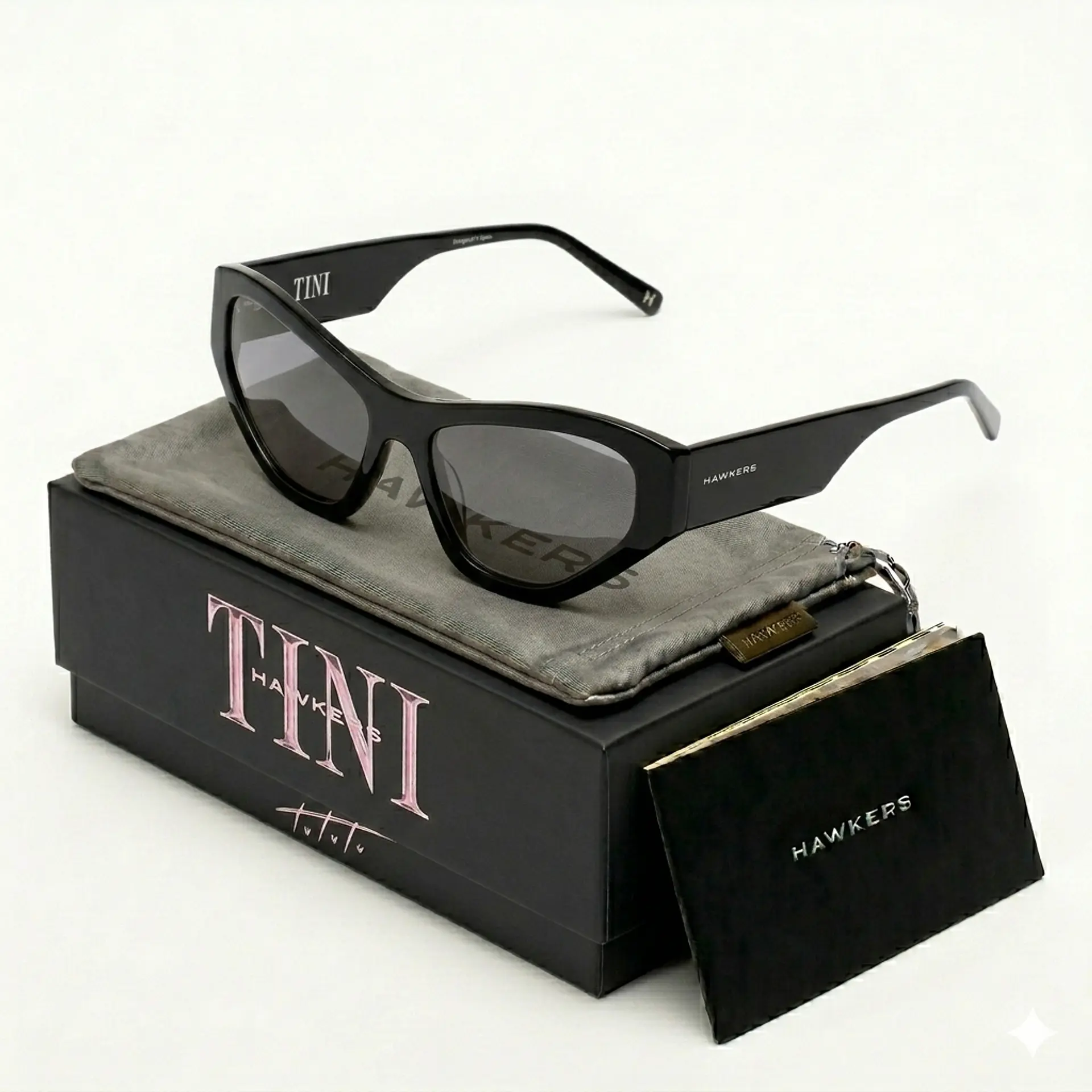 Gafas de Sol Hawkers Cate - Eye Code X Tini Color Negro Para Mujer Talla 56mm 1