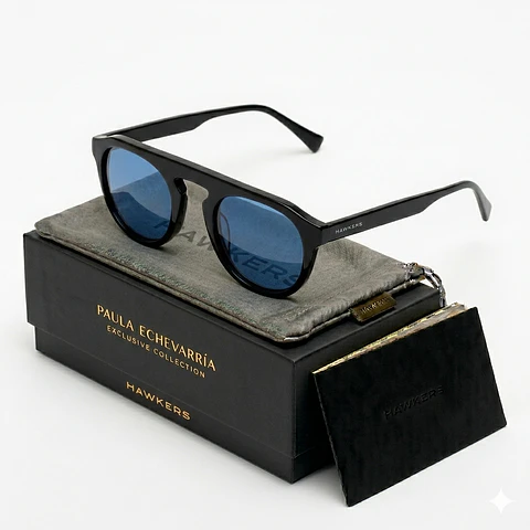 Gafas de Sol Hawkers Flat top Blast X Paula Echevarria Color Negro Unisex Talla 50mm