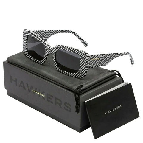 Gafas de Sol Hawkers JAM Negro y Blanco Estampado Unisex Talla 50mm