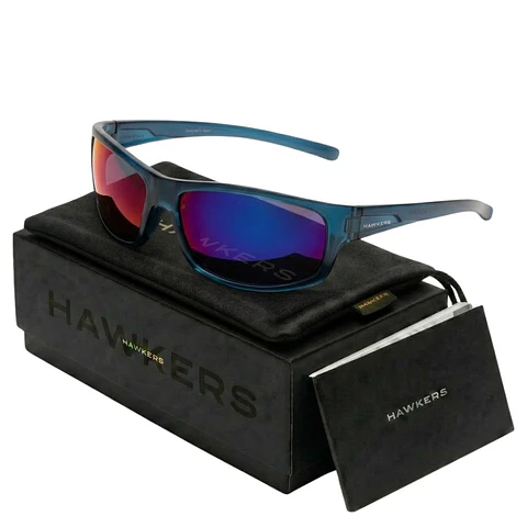 Gafas de Sol Polarizado Hawkers BOOST Azul Espejado Unisex Talla 64mm