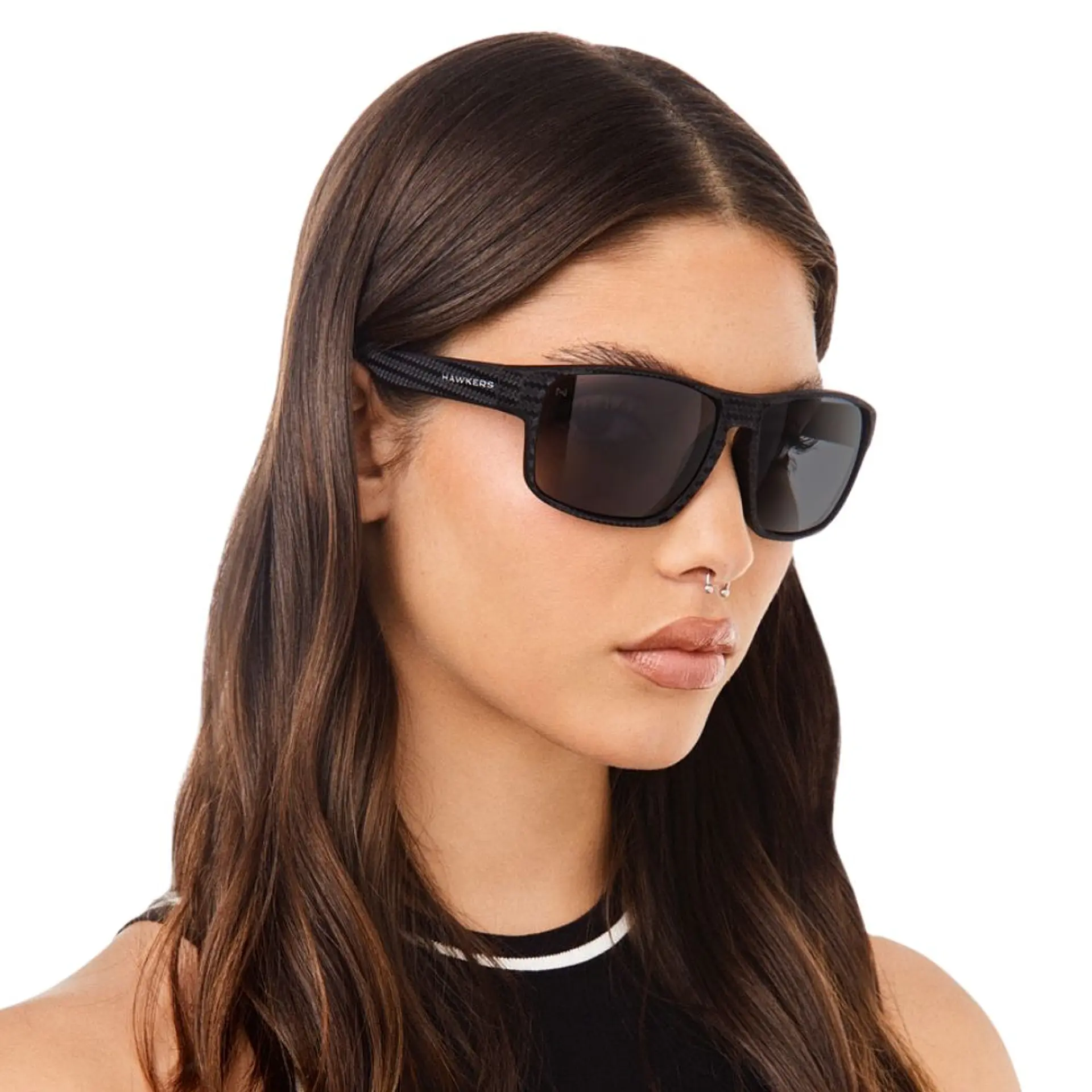 Gafas de Sol Polarizado Hawkers FASTER RAW CARBON FIBER Negro Estampado Mate Unisex Talla 58mm 7
