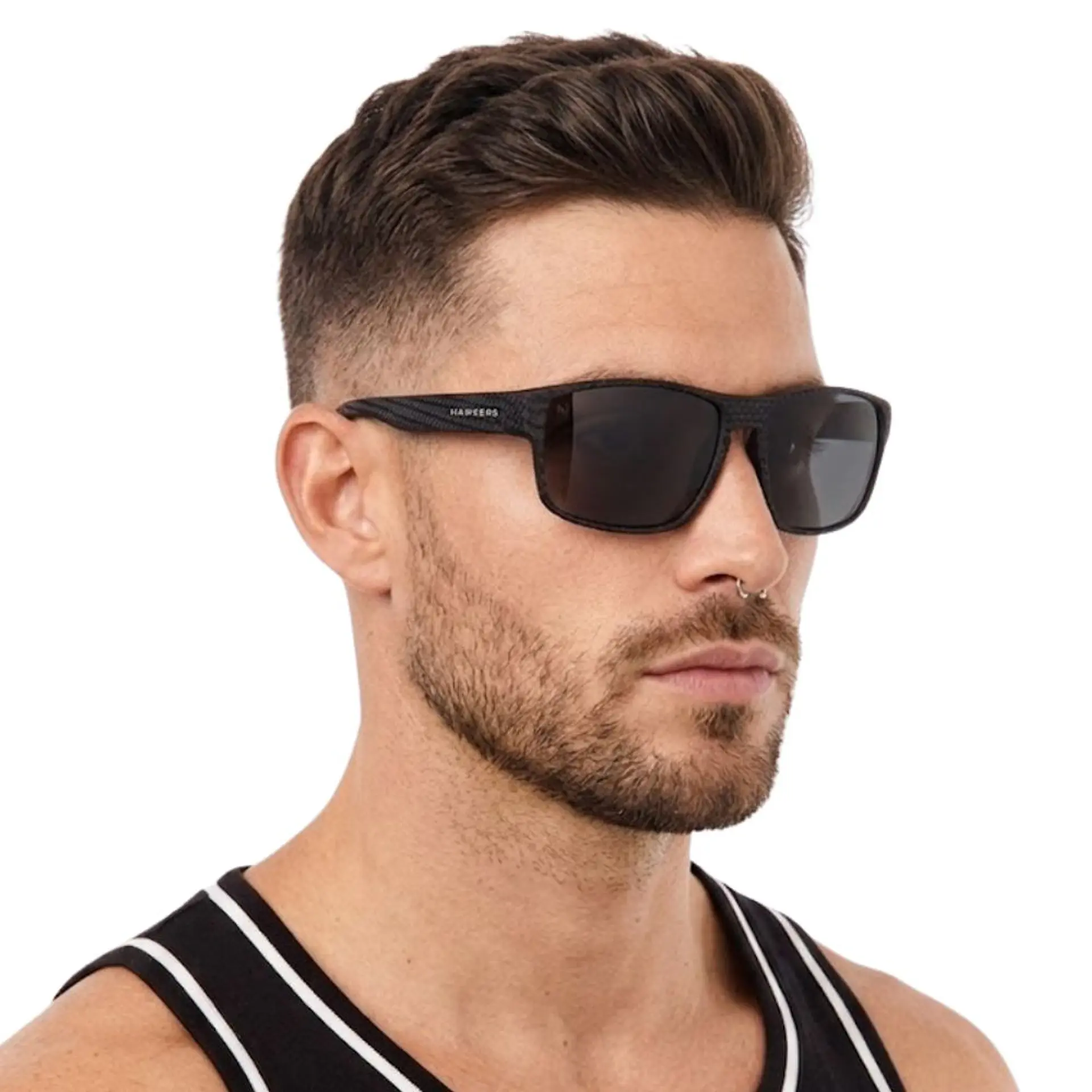 Gafas de Sol Polarizado Hawkers FASTER RAW CARBON FIBER Negro Estampado Mate Unisex Talla 58mm 8