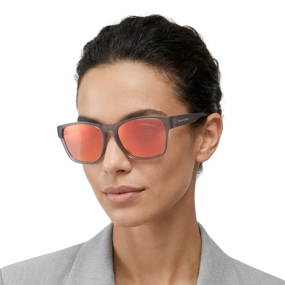 Gafas de Sol Polarizado Hawkers CORE RAW Gris y Rojo Espejado Unisex Talla 56mm 7
