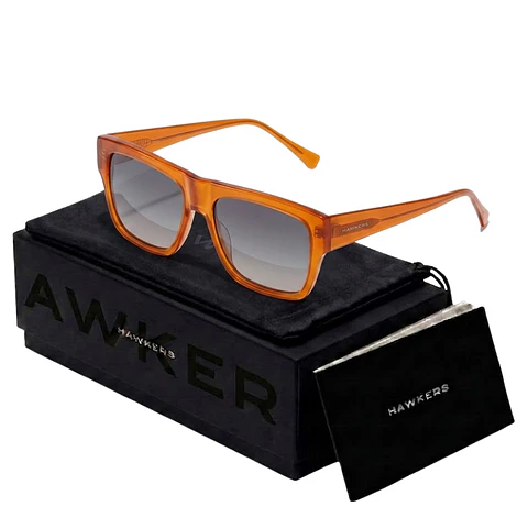 Gafas de Sol Hawkers DOUMU Color Negro Naranja Unisex Talla 57mm