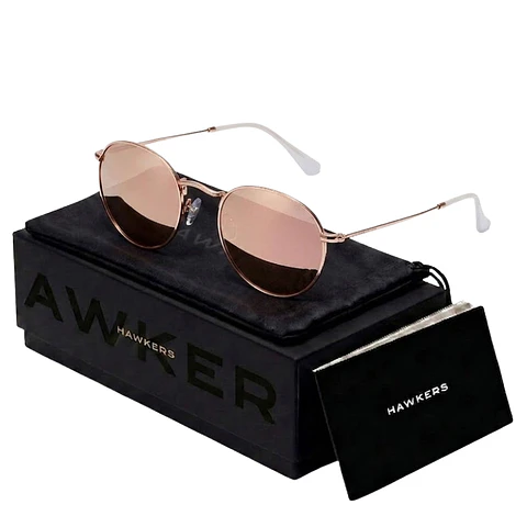 Gafas de Sol Hawkers Polarizado MOMA MIDTOWN Oro Rosa Unisex Talla 49mm