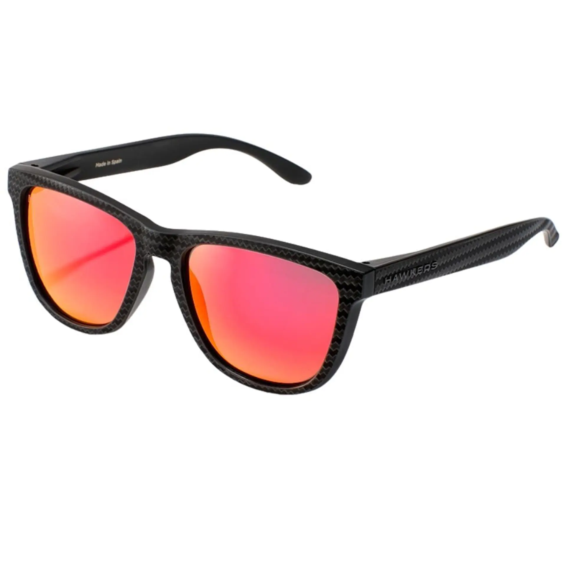 Gafas de Sol Polarizado Hawkers ONE RAW CARBON FIBER Rojo Espejado Unisex Talla 54mm 2