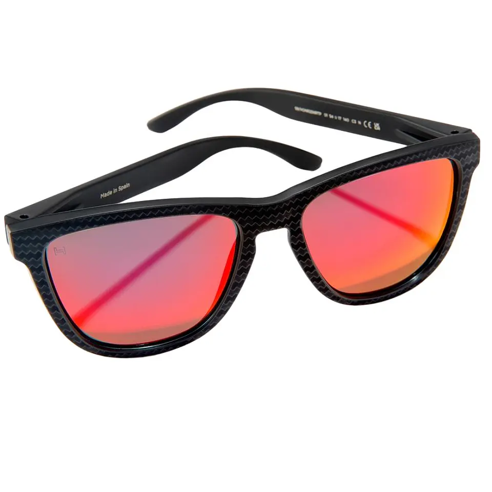 Gafas de Sol Polarizado Hawkers ONE RAW CARBON FIBER Rojo Espejado Unisex Talla 54mm 5