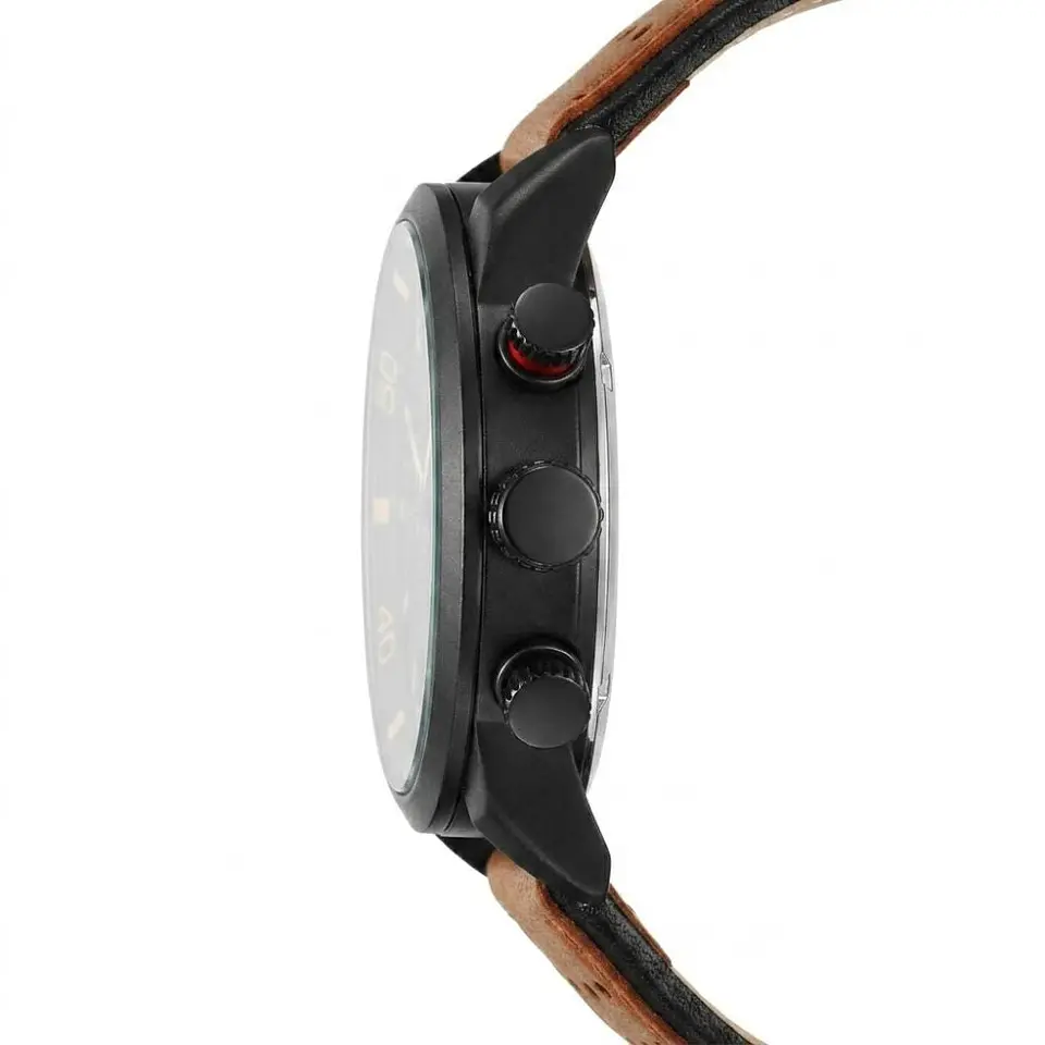 Reloj Analogo Curren KREB110128 para Hombre en Cuero Color Café - Negro 2