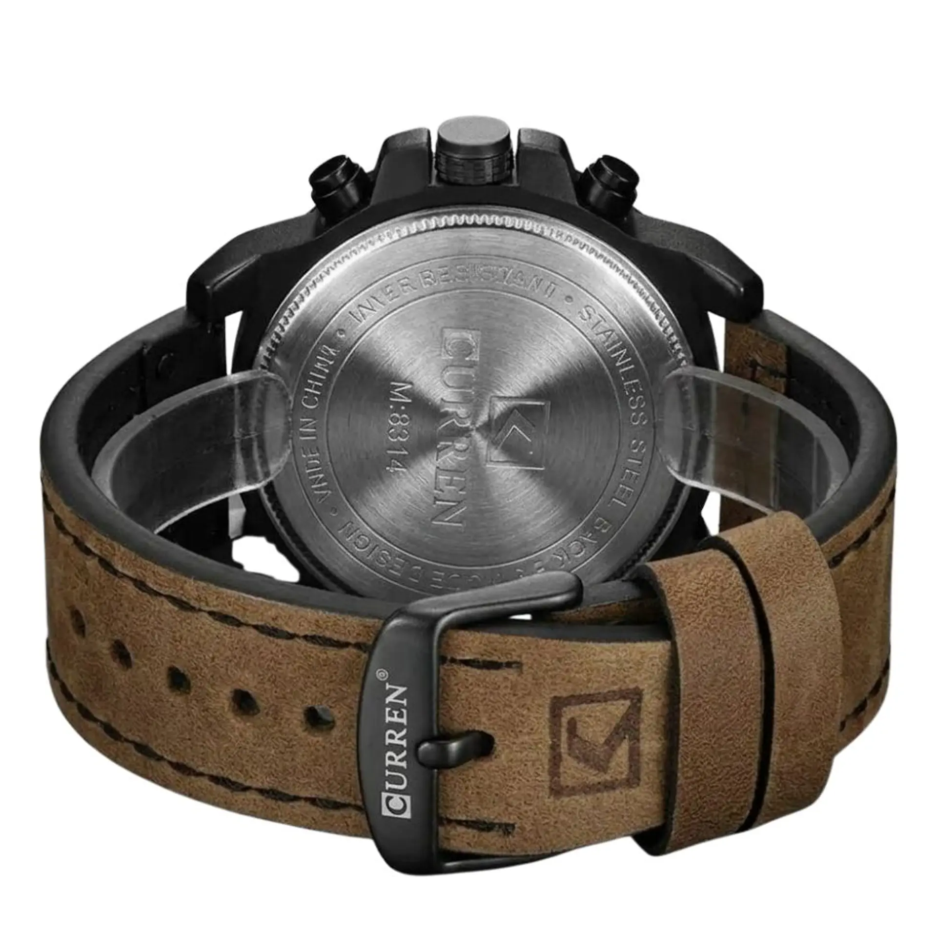 Reloj Analogo Curren KREC160123 para Hombre en Cuero Color Negro - Marron 3