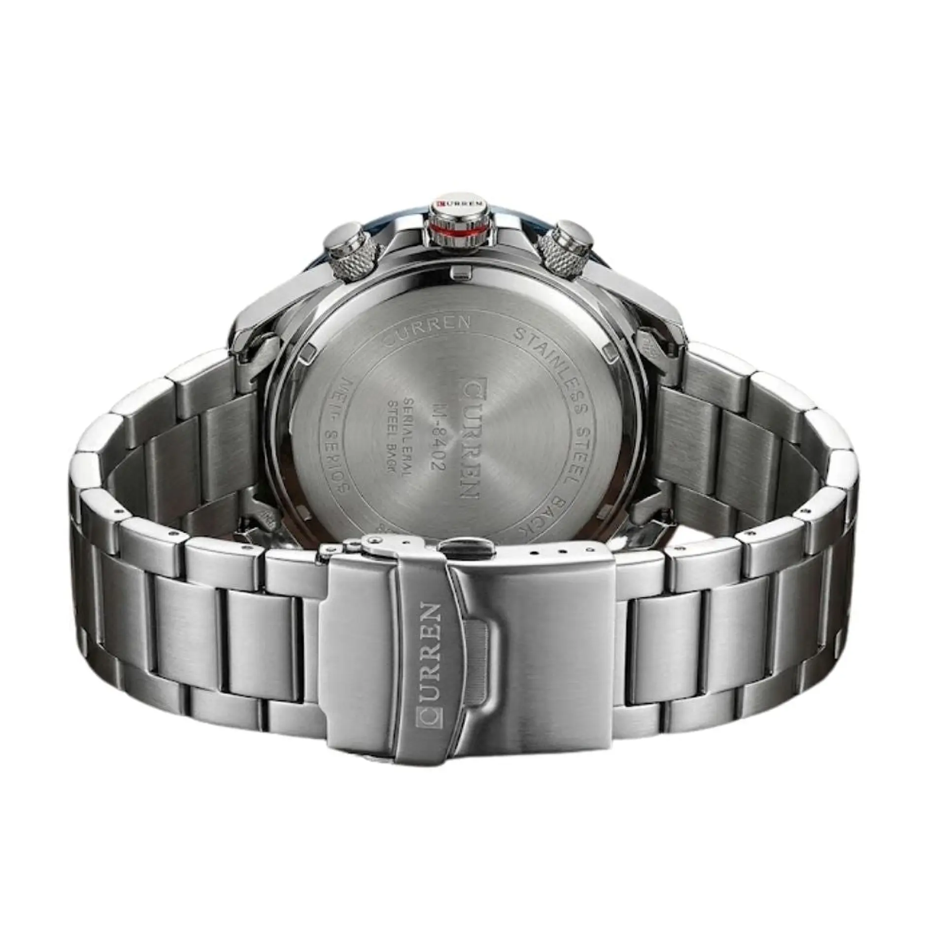Reloj Analogo Curren KRED311903 para Hombre en Acero Color Plateado - Azul 4
