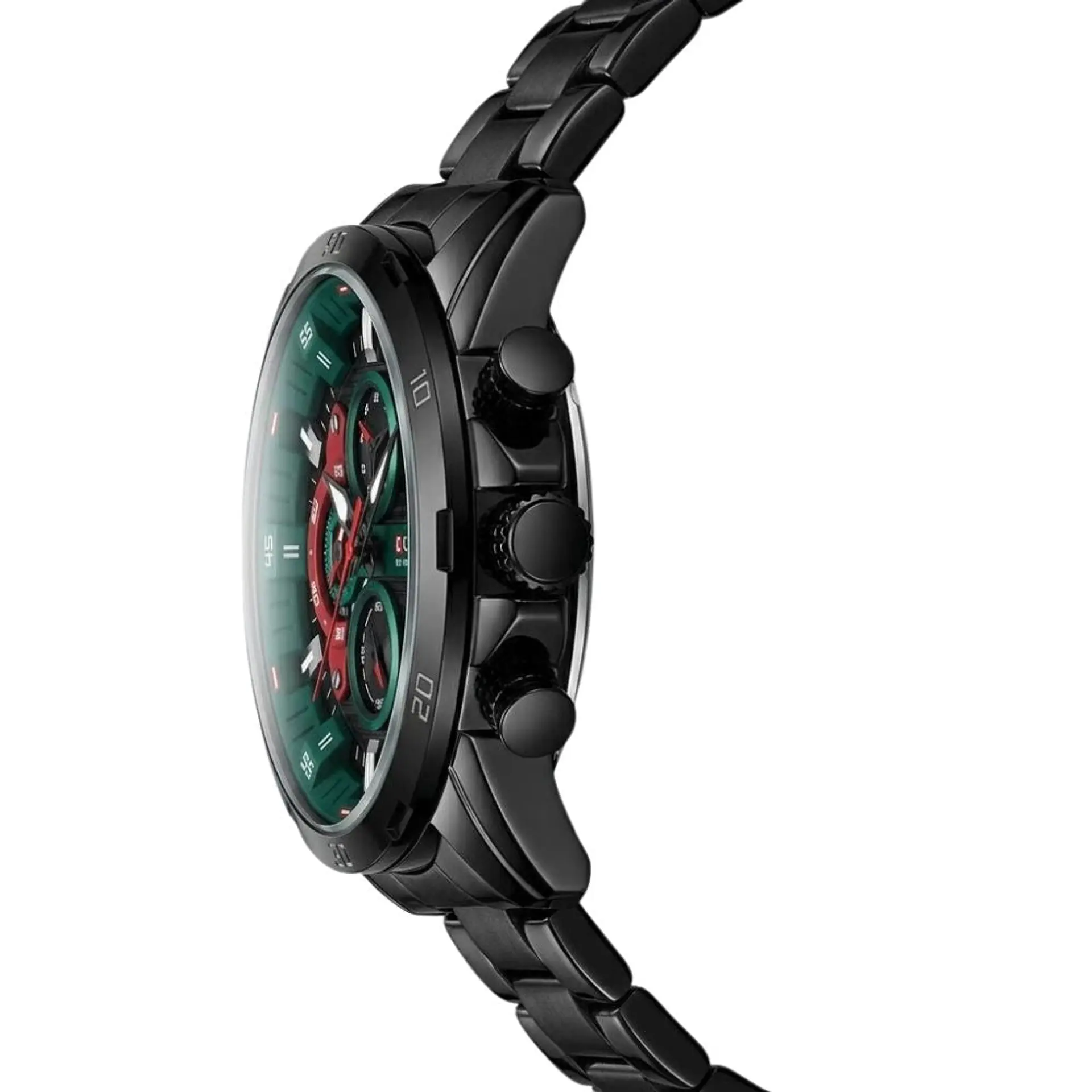 Reloj Analogo Curren KRED390107 para Hombre en Acero Color Negro - Verde 2