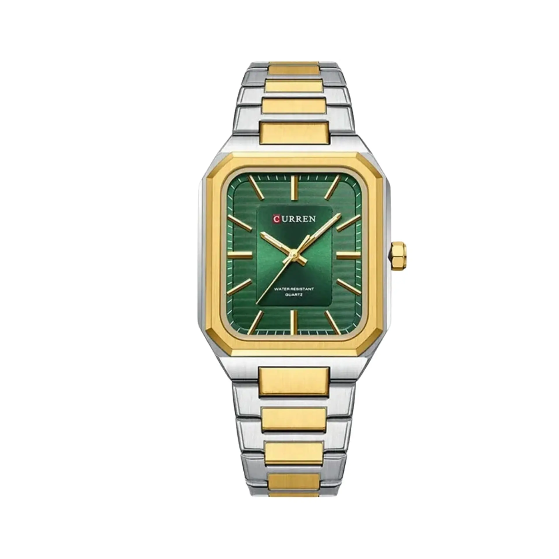 Reloj Analogo Curren KREE0401 para Hombre en Acero Color Dorado - Verde 1