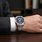 Reloj Analogo Curren KREB491903 8274 para Hombre en Acero Color Plateado y Azul - Miniatura 5