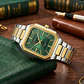 Reloj Analogo Curren KREE0401 para Hombre en Acero Color Dorado - Verde - Miniatura 5