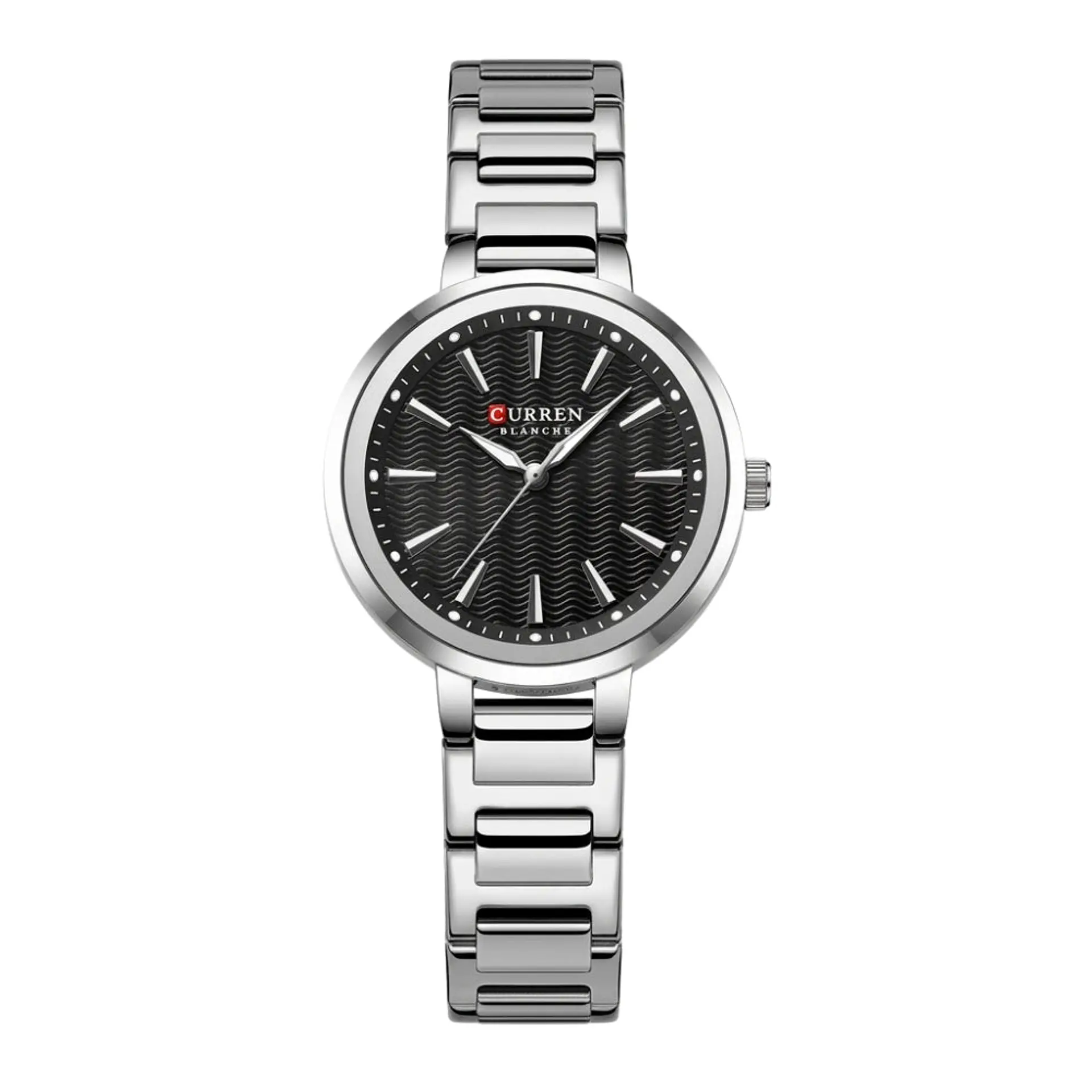 Reloj Analogo Curren KREE3801 para Mujer en Acero Color Plateado - Negro 1