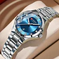 Reloj Analogo Curren KREE3302 para Hombre en Acero Color Plateado - Azul - Miniatura 4