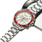 Reloj Analogo Curren KREC081904 para Hombre en Acero Color Plateado - Rojo - Miniatura 4