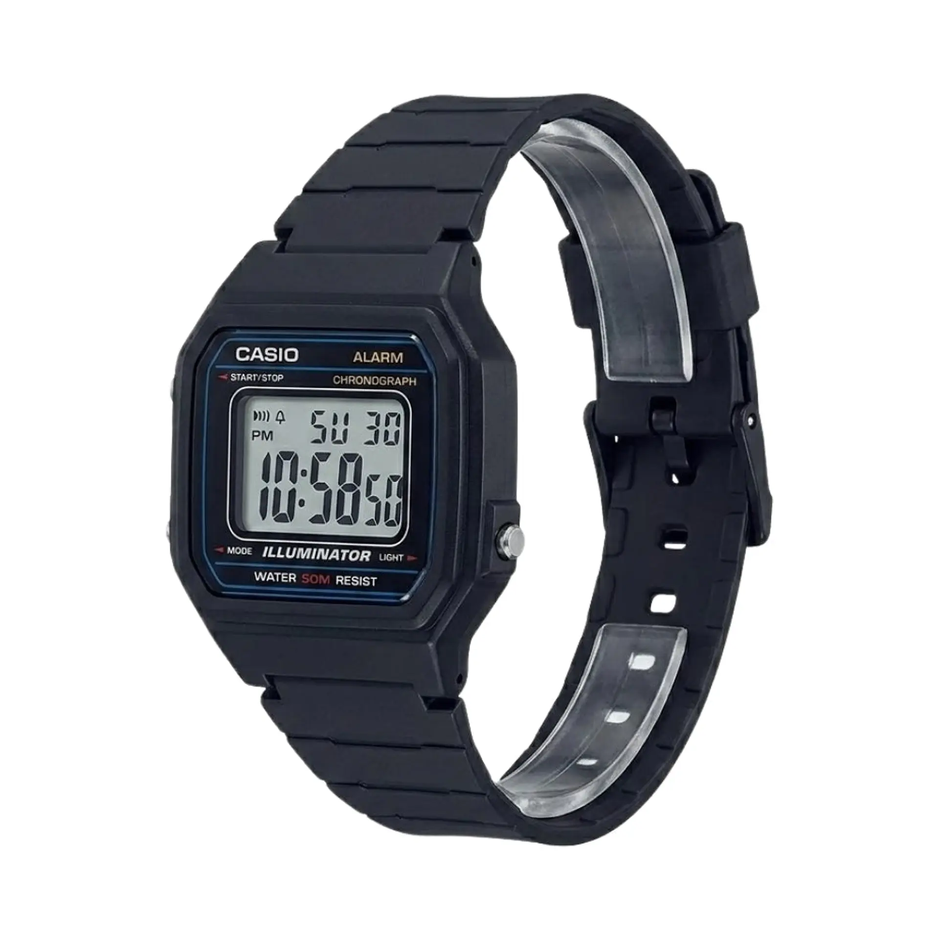 Reloj Digital Casio W-217H-1AVDF para Hombre en Resina Color Negro 4