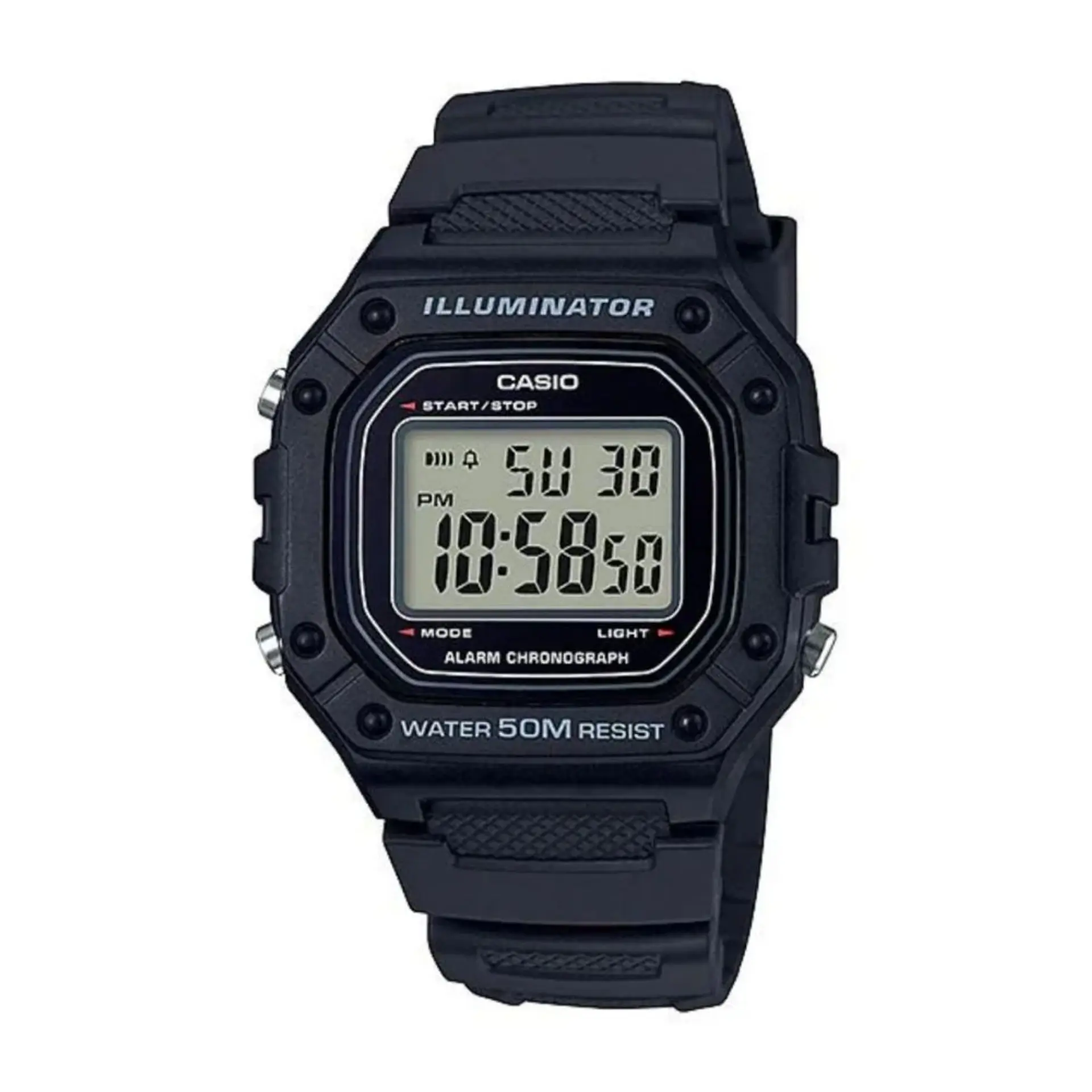 Reloj Digital Casio W_218H_1AV para Hombre en Resina Color Negro 1