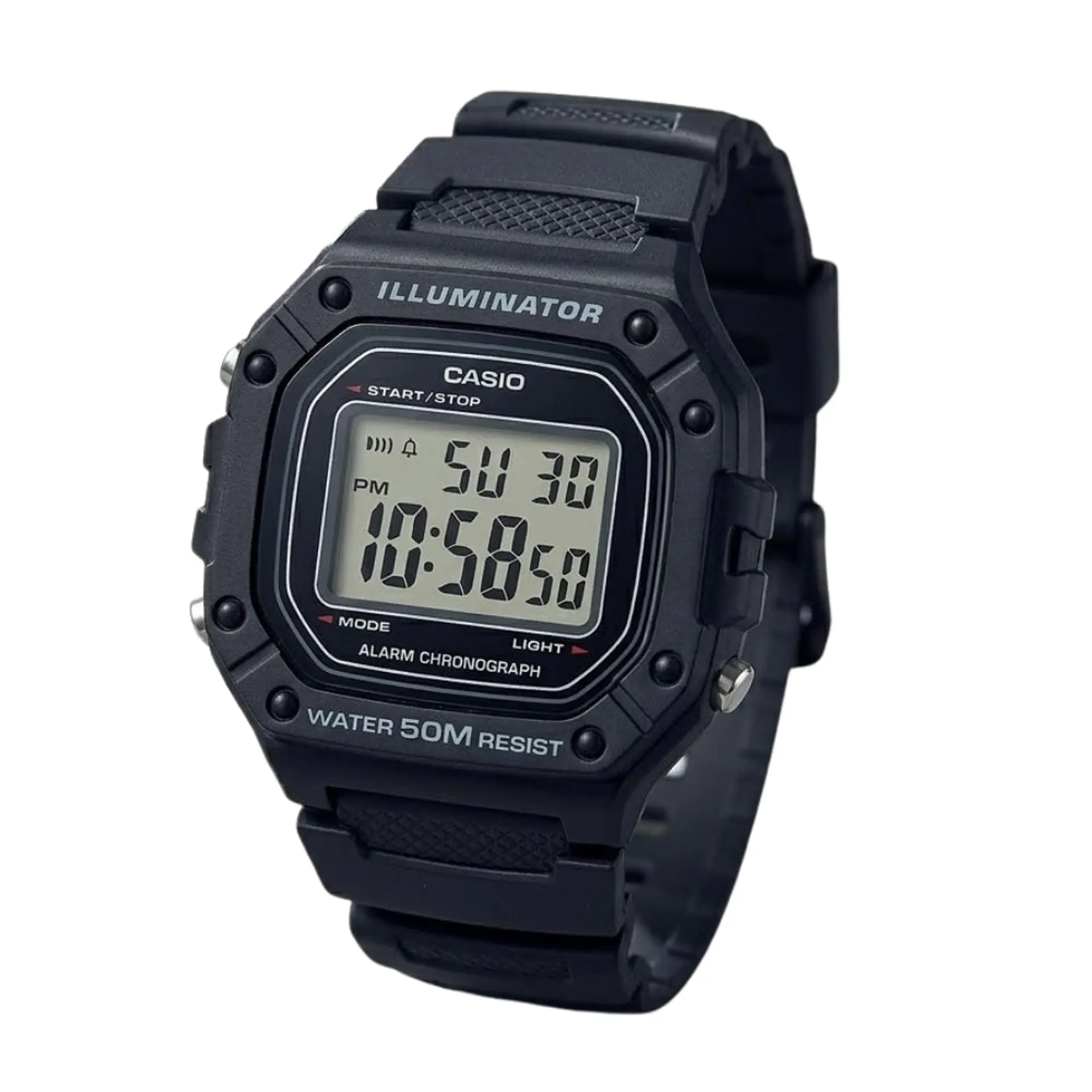Reloj Digital Casio W_218H_1AV para Hombre en Resina Color Negro 4