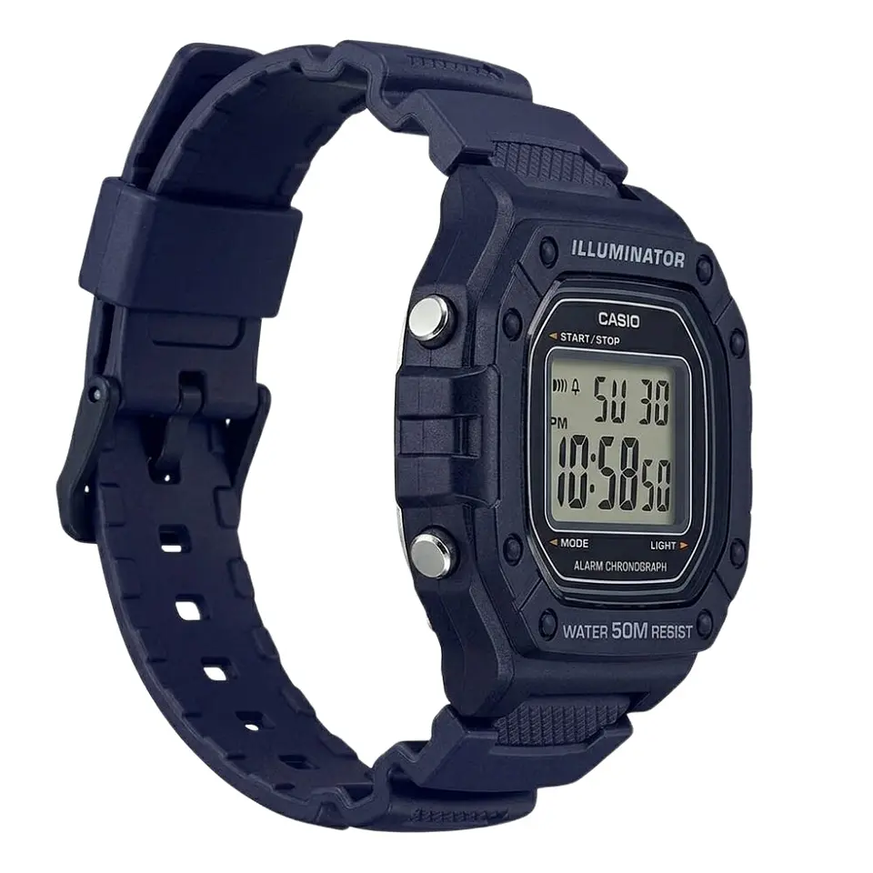 Reloj Digital Casio W_218H_2AV para Hombre en Resina Color Azul 4