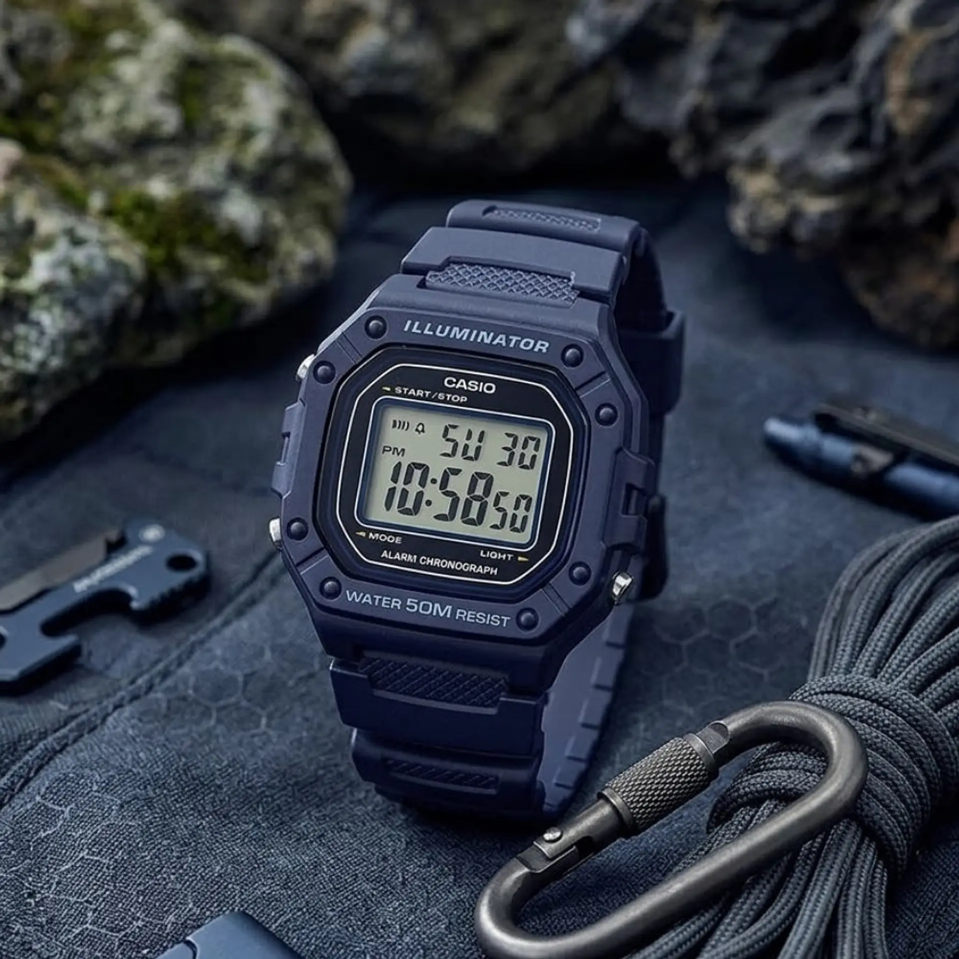 Reloj Digital Casio W_218H_2AV para Hombre en Resina Color Azul 5
