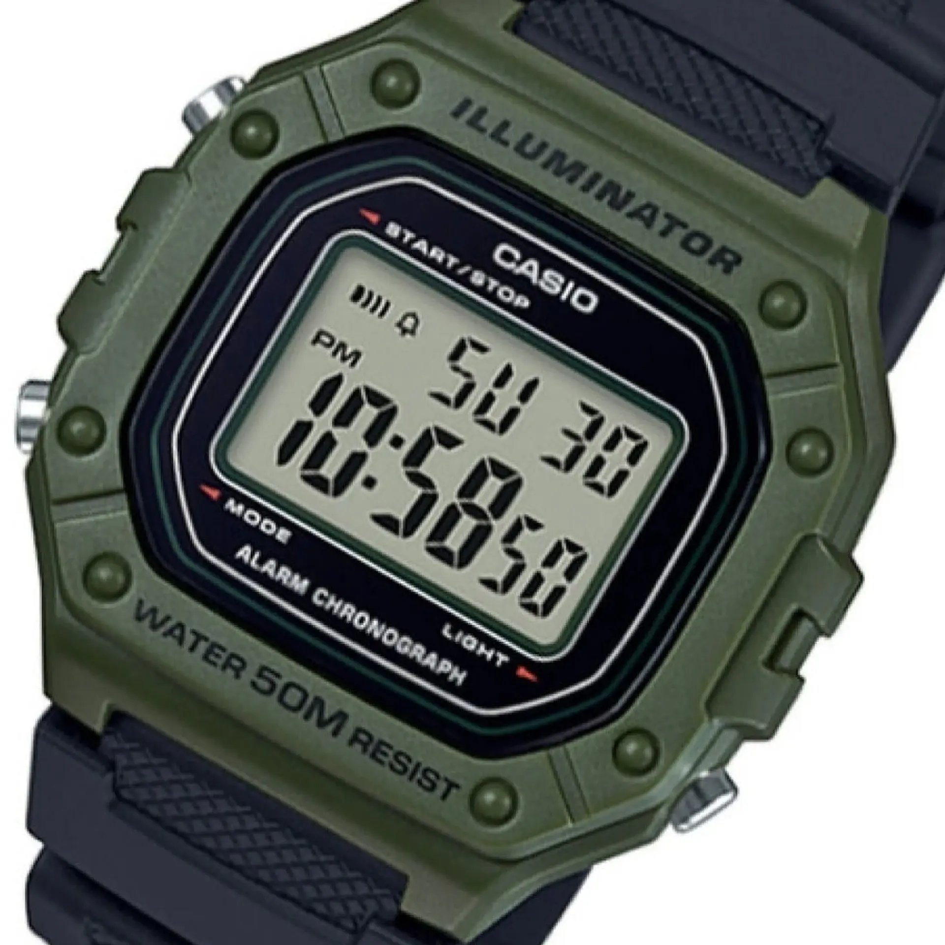 Reloj Digital Casio W_218H_3AV para Hombre en Resina Color Negro 4