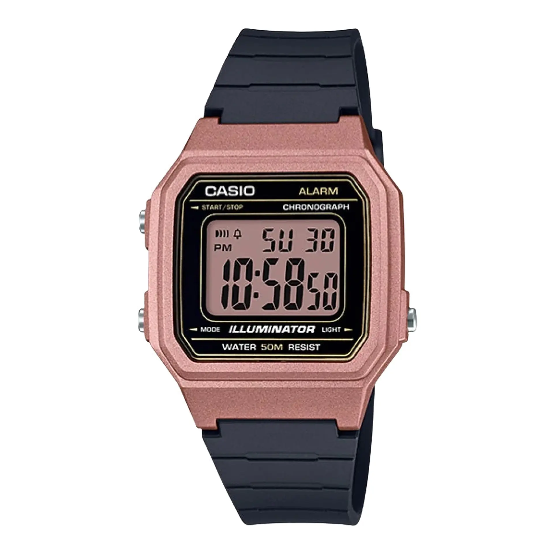 Reloj Digital Casio W217HM-5AVDF Unisex en Resina Color Rosado 1