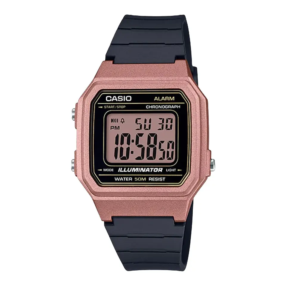 Reloj Digital Casio W217HM-5AVDF Unisex en Resina Color Rosado 1